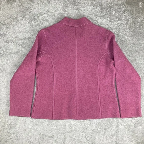 Petite Sophisticate Jacket Pink 100% Wool Button Front‎ Career Blazer - Picture 2 of 12